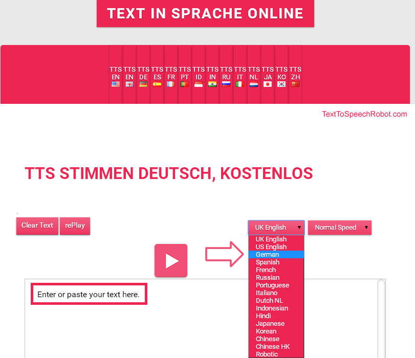 Text In Sprache Online , Text Vorlesen Lassen.